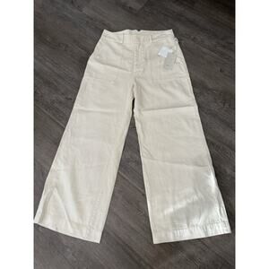 Joie Khaki Wide Leg Trouser Pants Women's Size 12 NWT